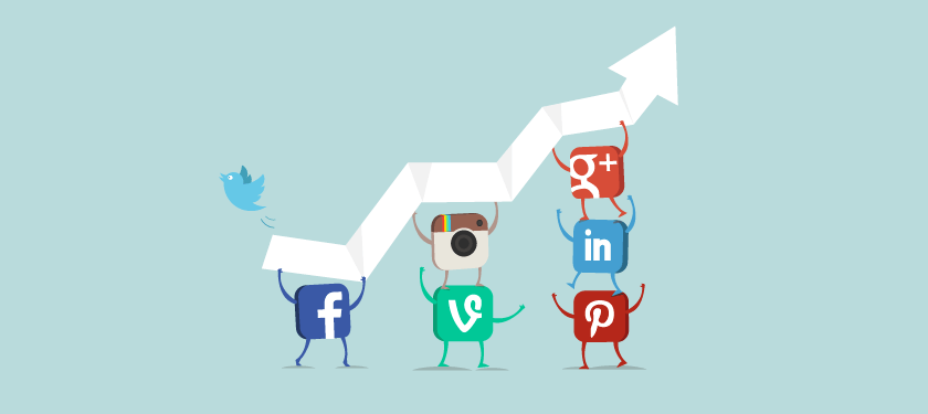 Visuel croissance réseaux sociaux