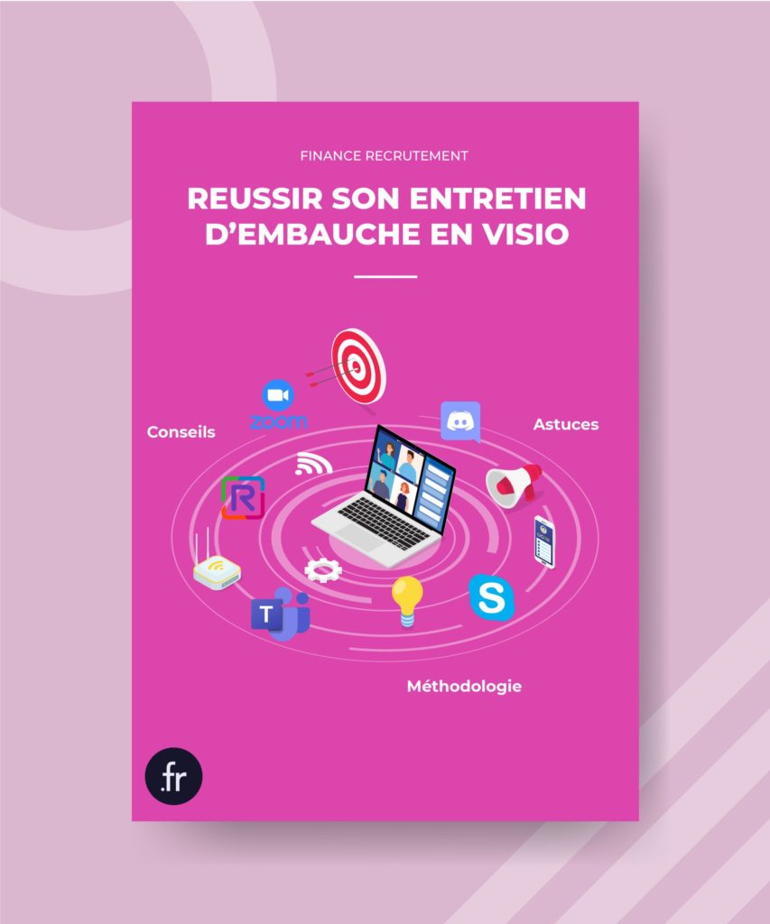 Visuel entretien d'embauche en visio