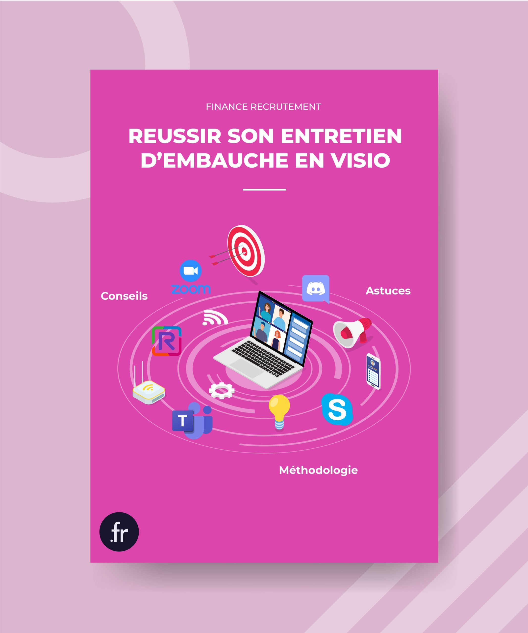 Visuel entretien d'embauche en visio